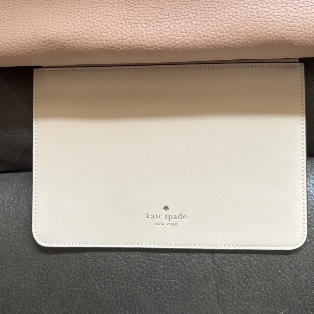 Kate spade milk tea tote set in pebble leather